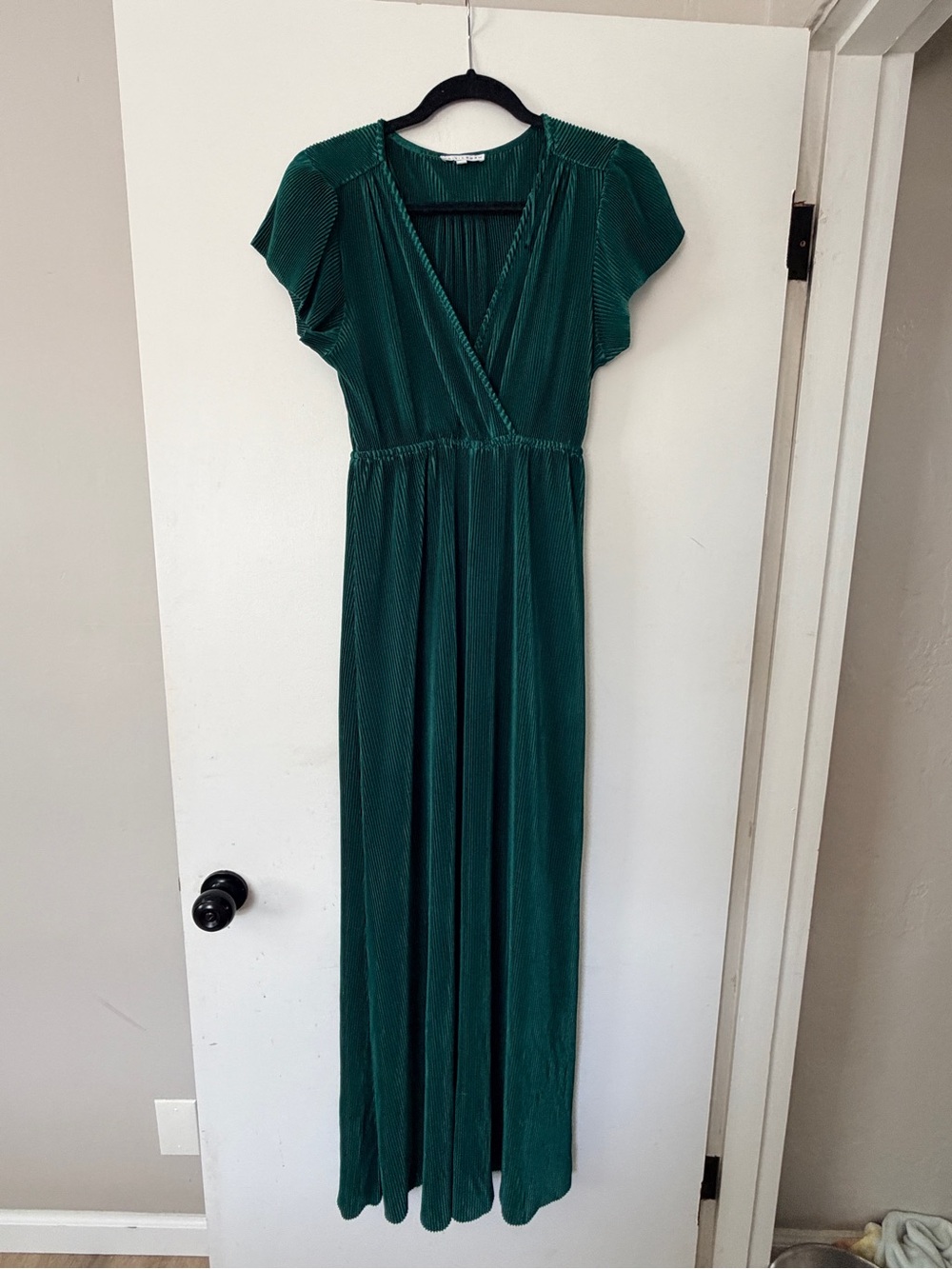 Baltic Born Athena Pleated Emerald Green Maxi Dress
